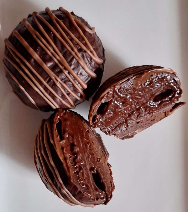Trinkschokolade Praline mit Lebkuchengewürz